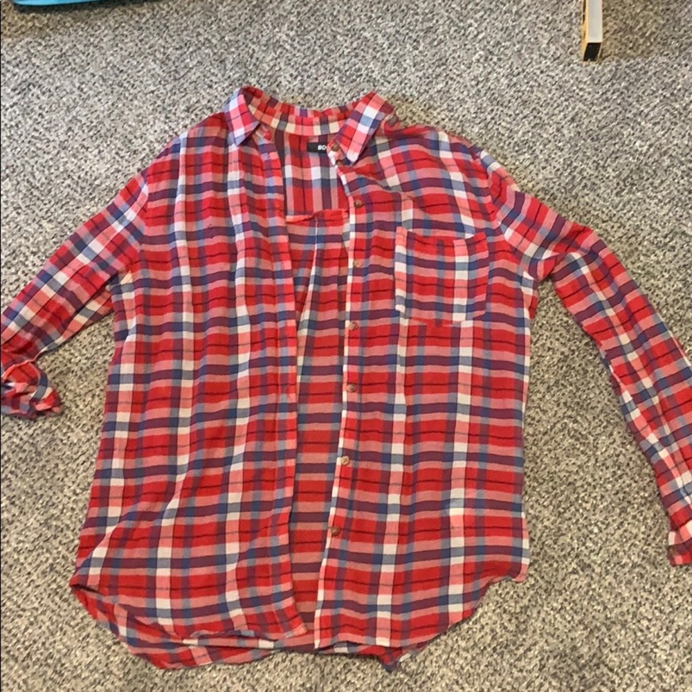 Button up plaid shirt